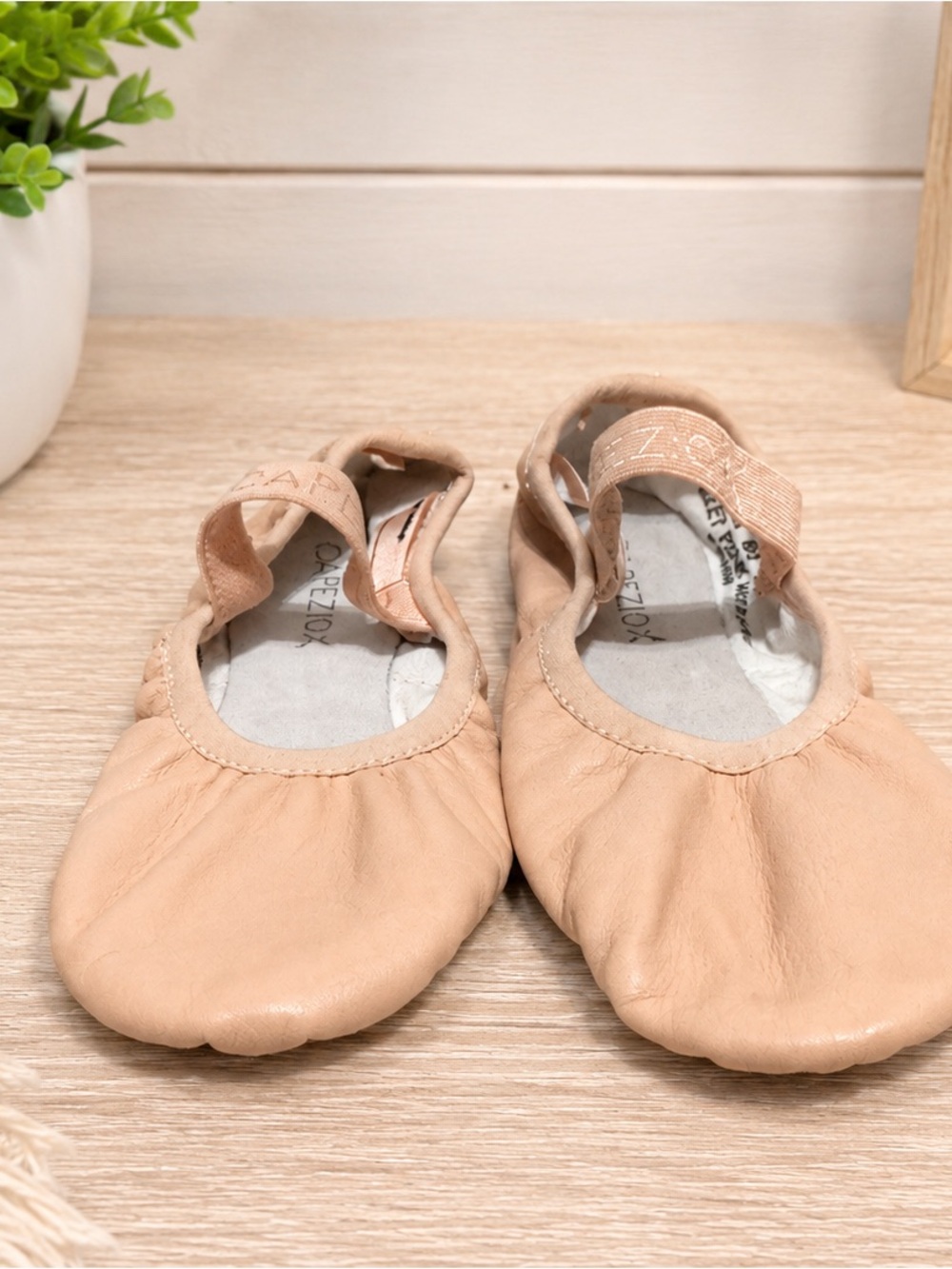 Capezio Kids Ballet Shoes in Peach